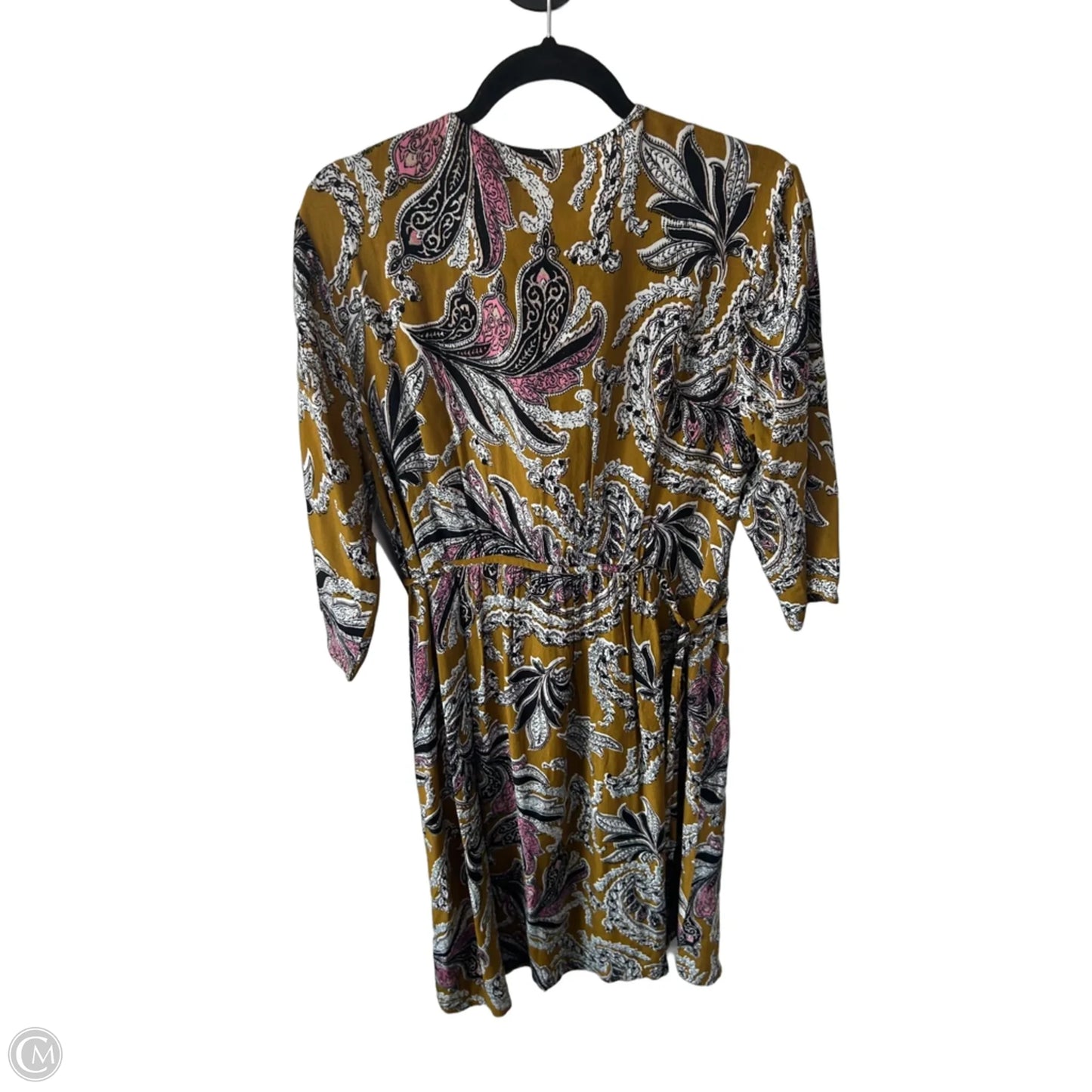 Dress Casual Midi By Cmc In Black & Green, Size: M