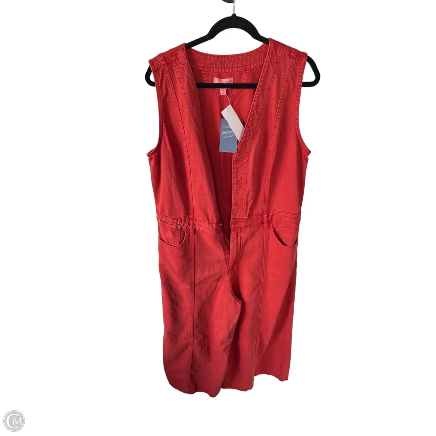 Jumpsuit By Universal Thread In Red Denim, Size: L