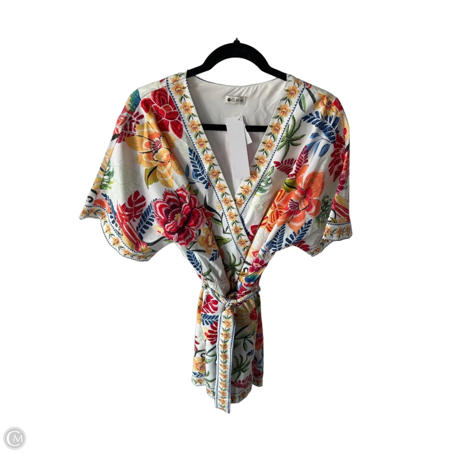 Romper By Cupshe In Orange & White, Size: Xs