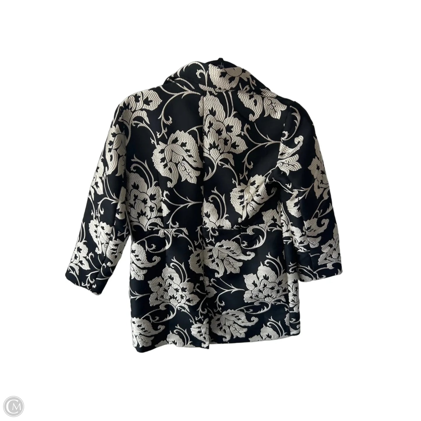 Blazer By Chicos In Black & Cream, Size: Sp