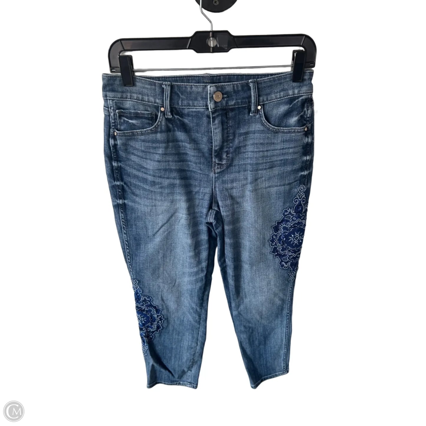 Jeans Cropped By White House Black Market In Blue Denim, Size: 6p