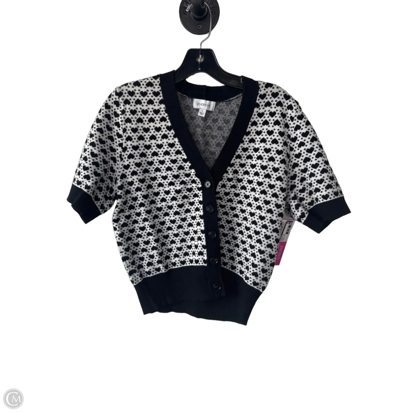 Sweater Short Sleeve By Evereve In Black & White, Size: S