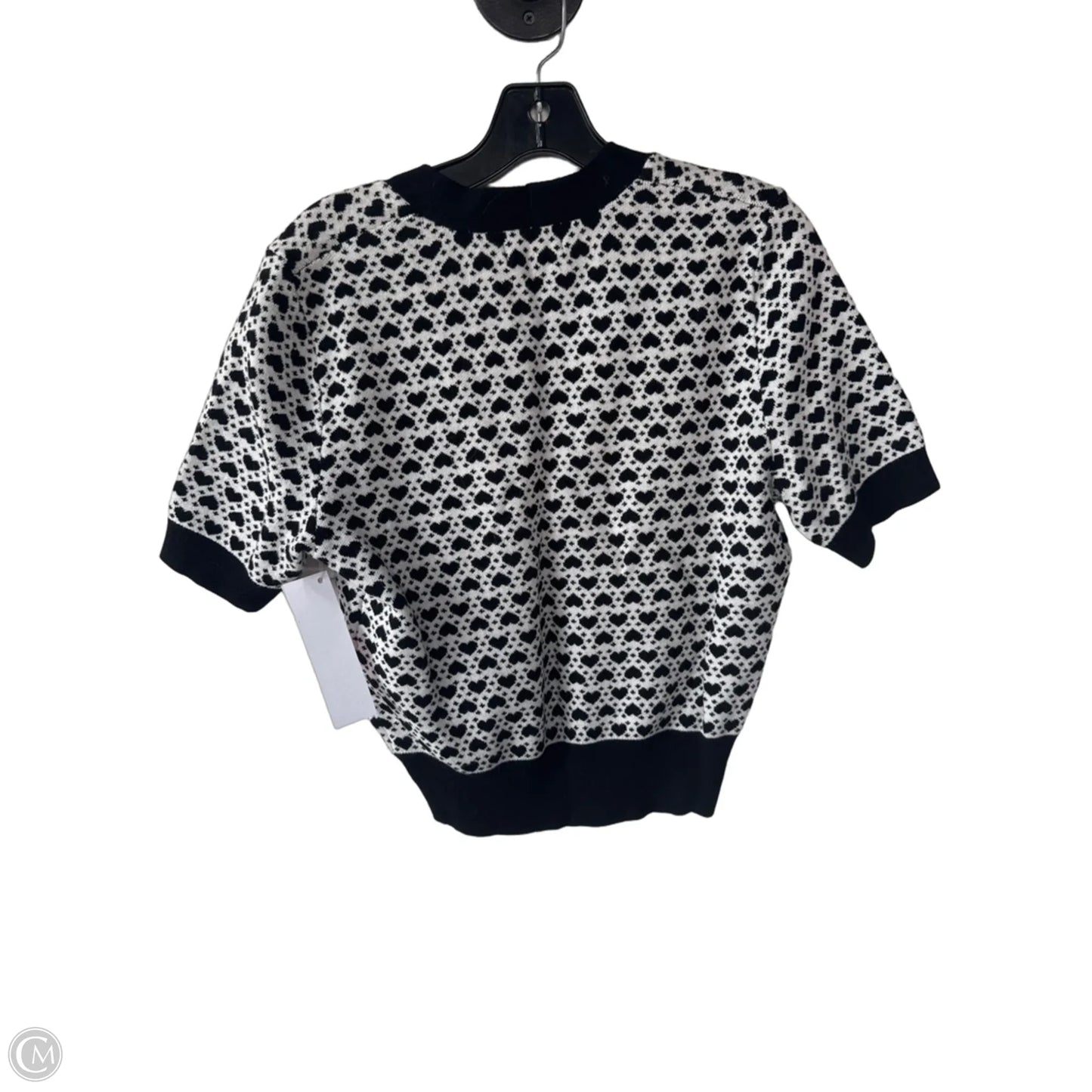 Sweater Short Sleeve By Evereve In Black & White, Size: S