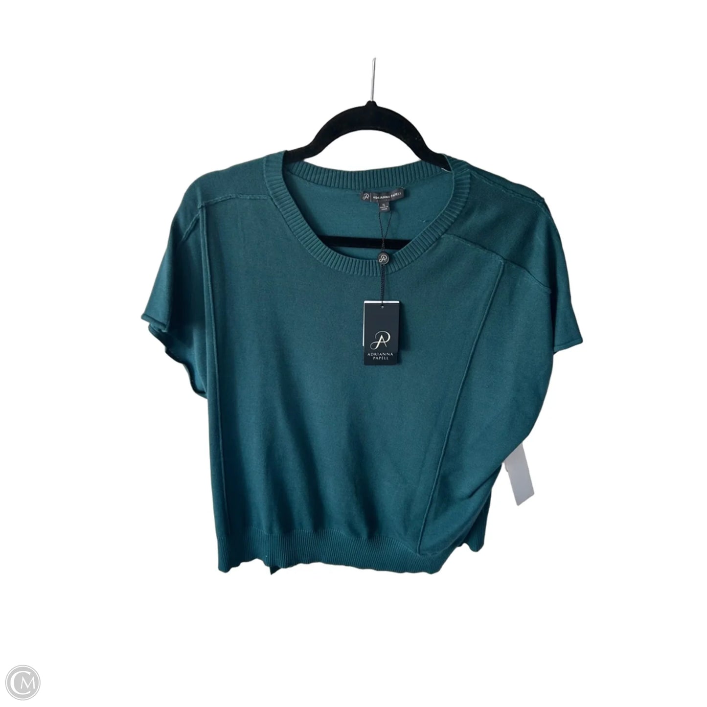 Sweater Short Sleeve By Adrianna Papell In Green, Size: Xl