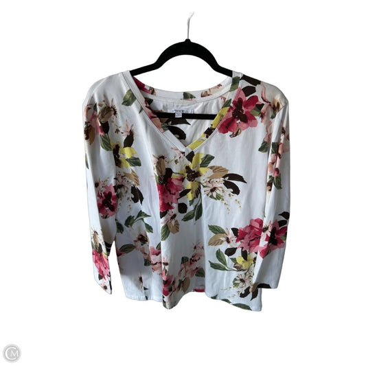 Top 3/4 Sleeve By Chicos In Brown, Size: Xl