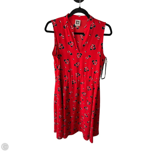 Dress Casual Midi By Anne Klein In Black & Red, Size: S