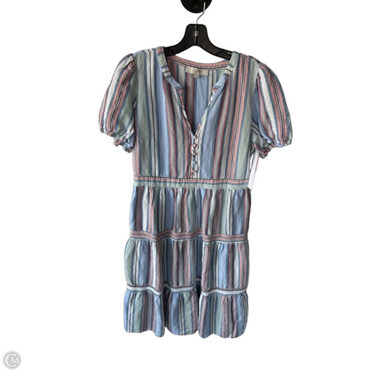 Dress Casual Midi By Loft In Blue & Green, Size: L