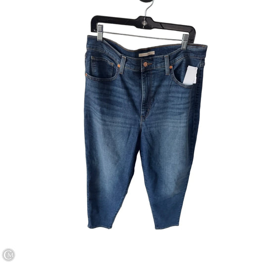 Jeans Straight By Levis In Blue Denim, Size: 16