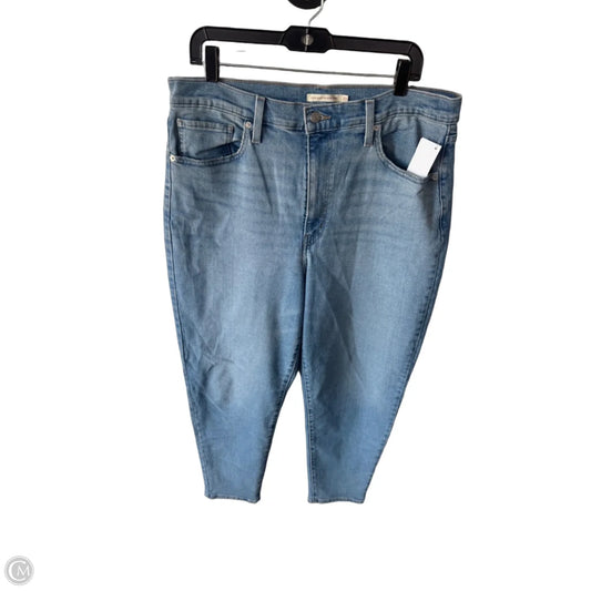 Jeans Straight By Levis In Blue Denim, Size: 16