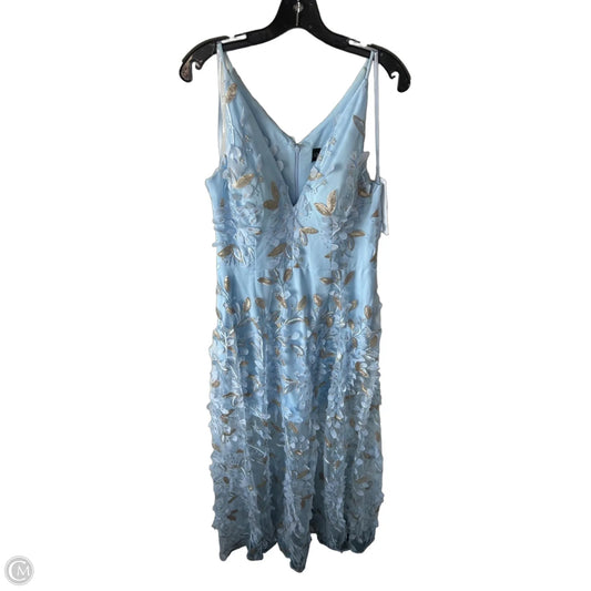 Dress Designer By Xscape In Blue & Gold, Size: L