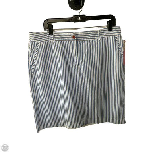 Skirt Mini & Short By Talbots In Blue & White, Size: 14