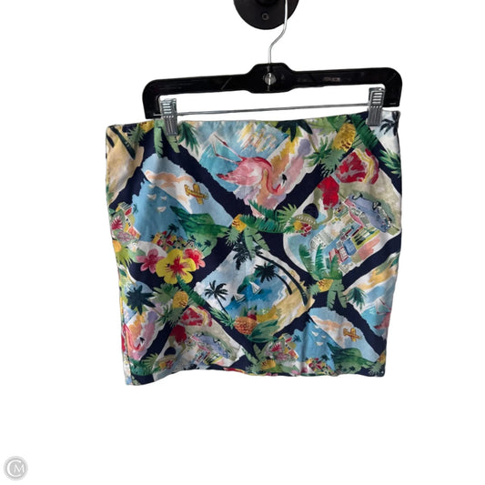 Skirt Mini & Short By Talbots In Blue & Yellow, Size: 10