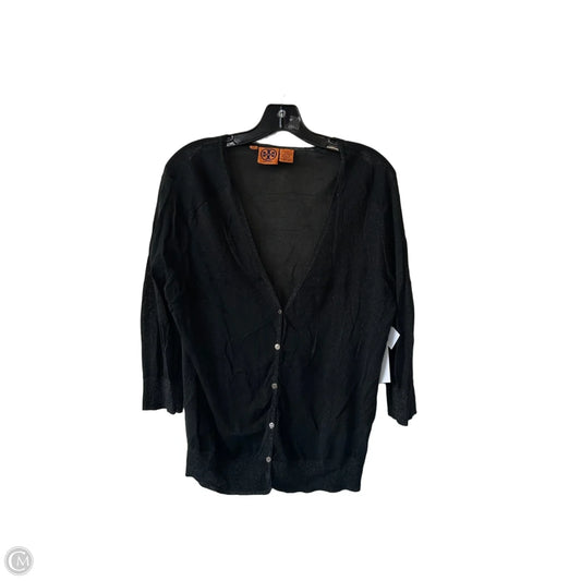 Top Long Sleeve Designer By Tory Burch In Black & Silver, Size: Xl