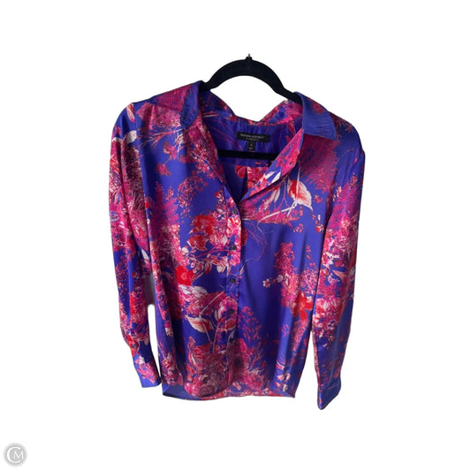 Top Long Sleeve By Banana Republic In Pink & Purple, Size: S