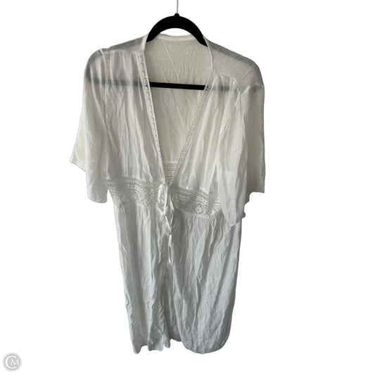 Kimono By Clothes Mentor In White, Size: Osfm