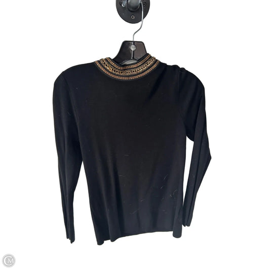 Sweater By Inc In Black & Gold, Size: M