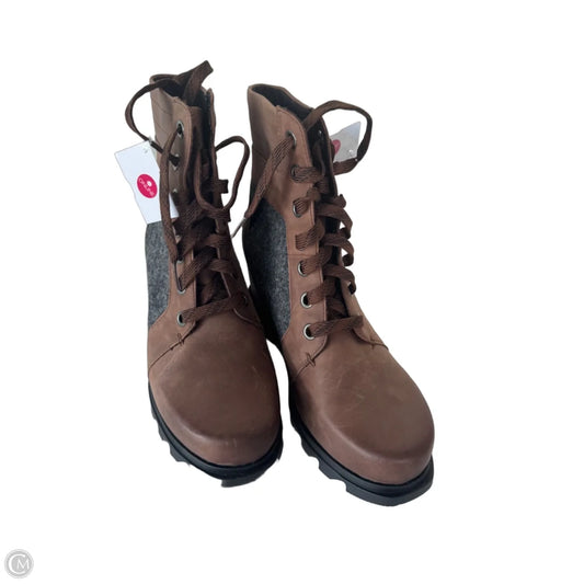 Boots Mid-calf Heels By Sorel In Brown & Grey, Size: 11