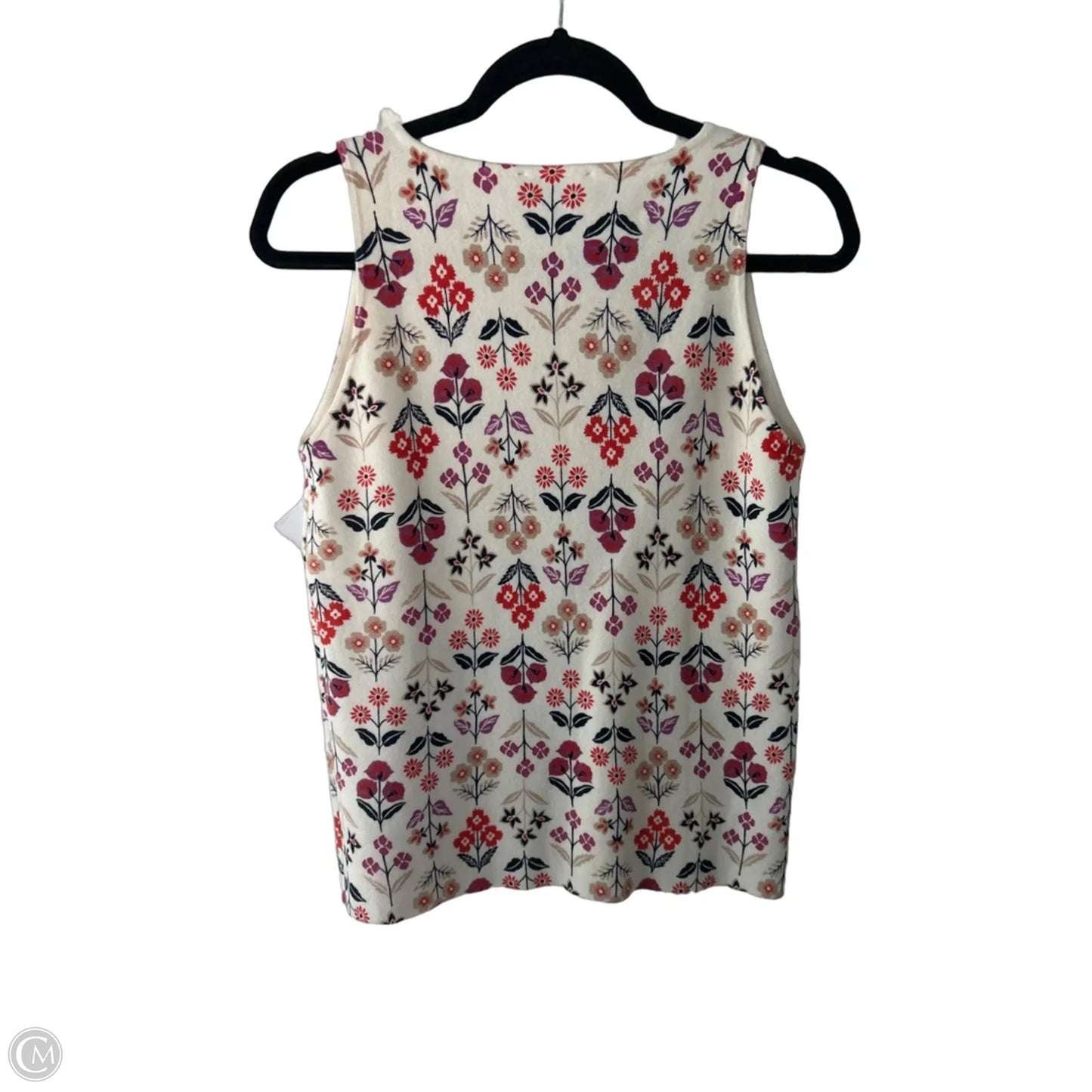 Vest Sweater By Ann Taylor In Floral Print, Size: M