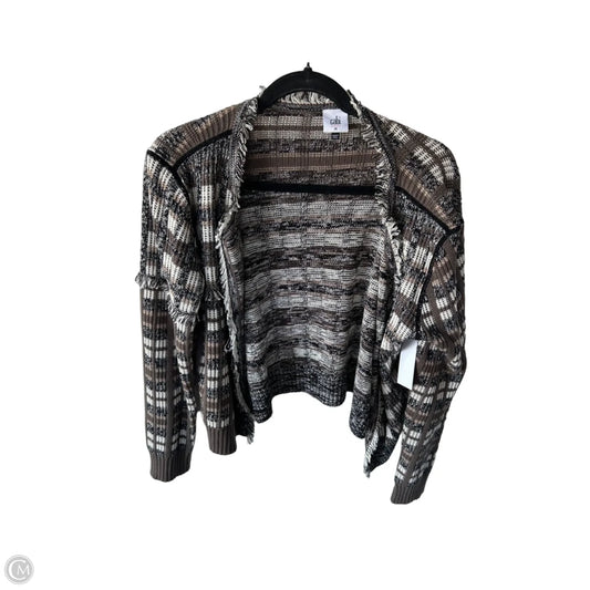 Sweater Cardigan By Cabi In Brown & Grey, Size: M
