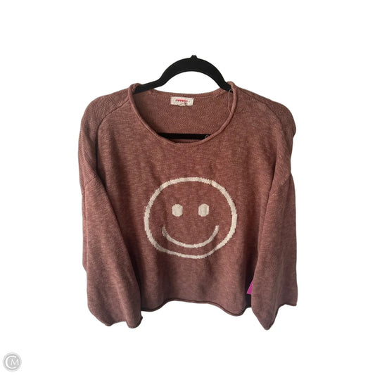 Sweater By Promesa In Brown & Tan, Size: M