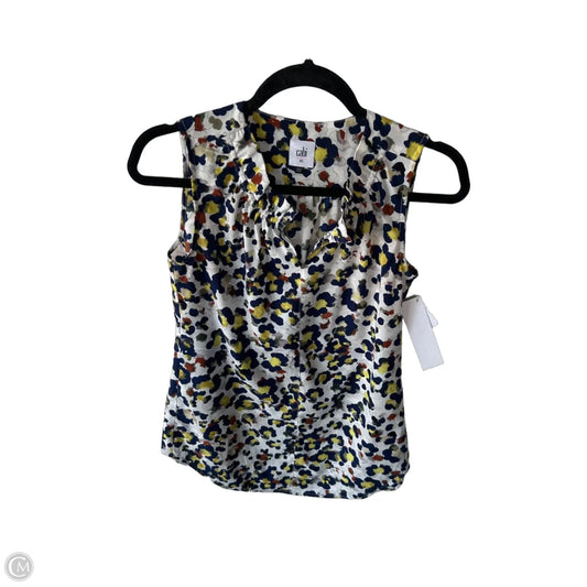Top Sleeveless By Cabi In Blue & Brown, Size: Xs