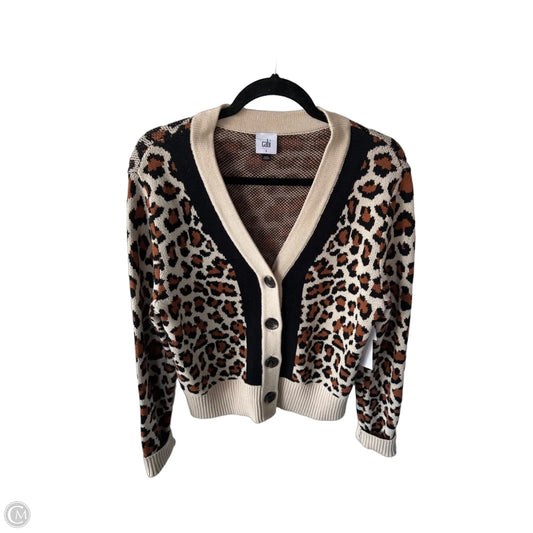 Sweater Cardigan By Cabi In Animal Print, Size: S