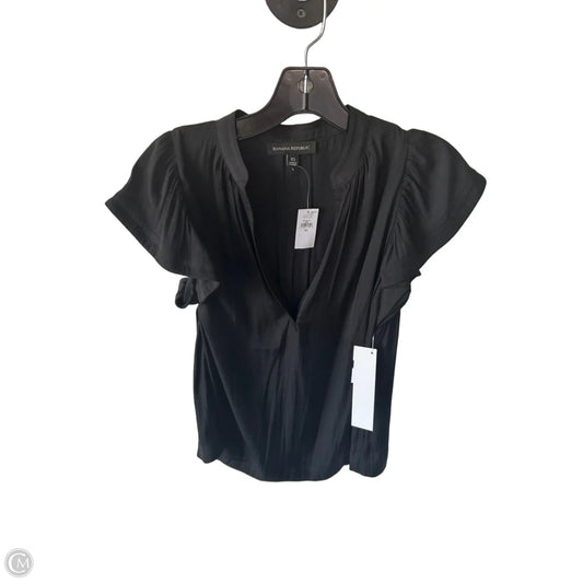 Top Short Sleeve By Banana Republic In Black, Size: Xs