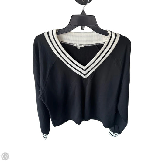 Sweatshirt Crewneck By Z Supply In Black & White, Size: S