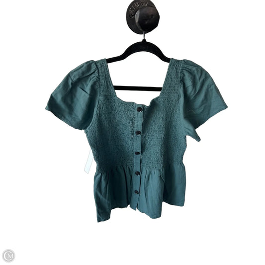 Top Short Sleeve By Madewell In Blue, Size: S
