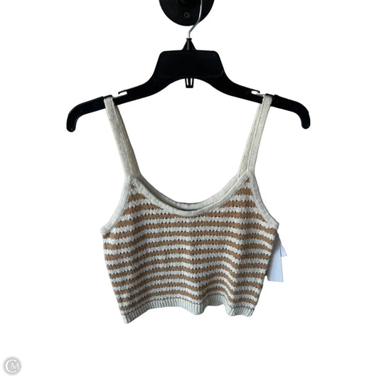 Vest Sweater By Madewell In Brown & White, Size: L
