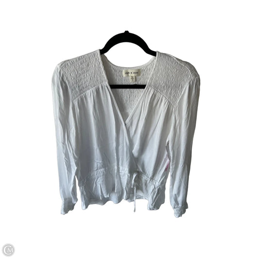 Top Long Sleeve By Cloth & Stone In White, Size: S