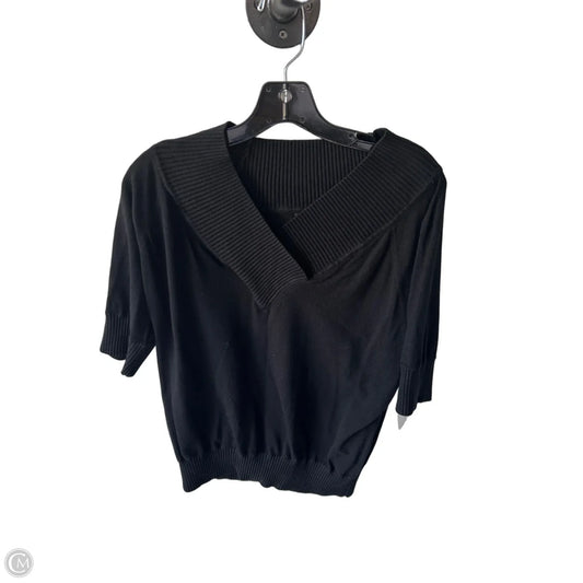 Sweater Short Sleeve By Jones New York In Black, Size: Xl
