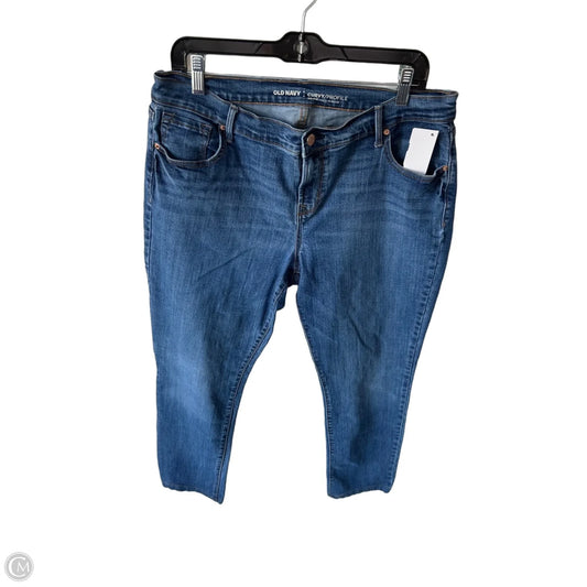 Jeans Straight By Old Navy In Blue Denim, Size: 14p