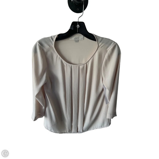 Top 3/4 Sleeve By Loft In Tan, Size: Sp