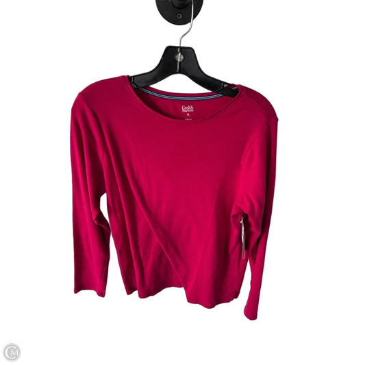 Top Long Sleeve Basic By Croft And Barrow In Pink, Size: Lp