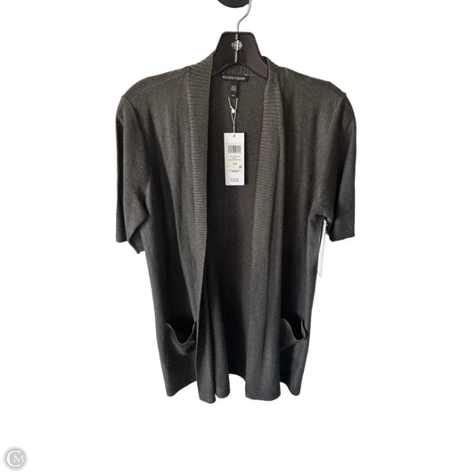 Sweater Cardigan By Eileen Fisher In Grey, Size: S