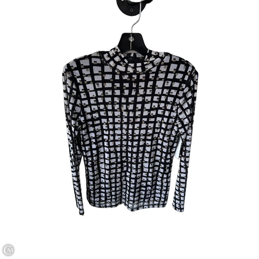 Top Long Sleeve By Anne Klein In Black & White, Size: S