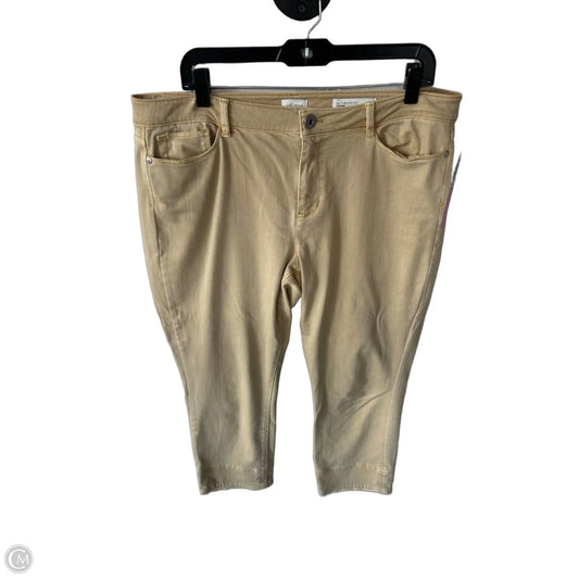 Jeans Cropped By J. Jill In Yellow Denim, Size: 14