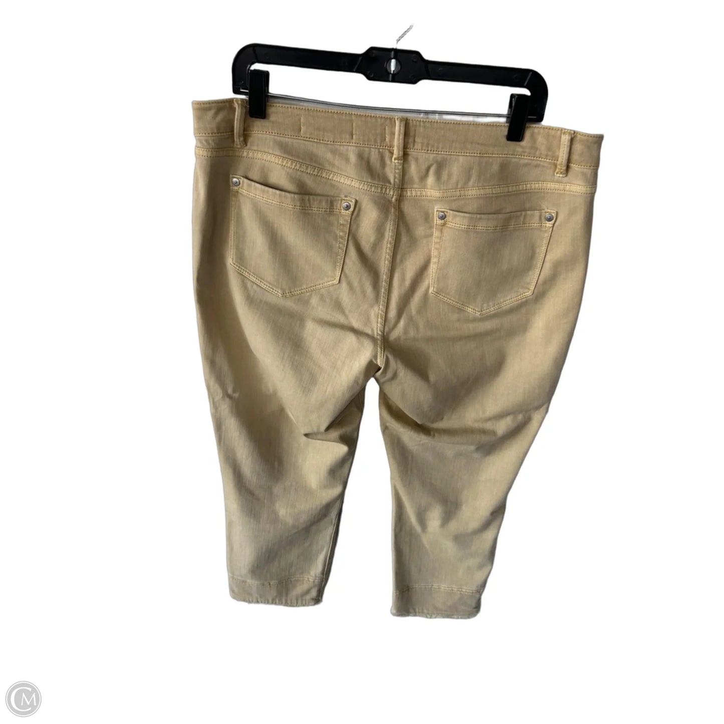 Jeans Cropped By J. Jill In Yellow Denim, Size: 14