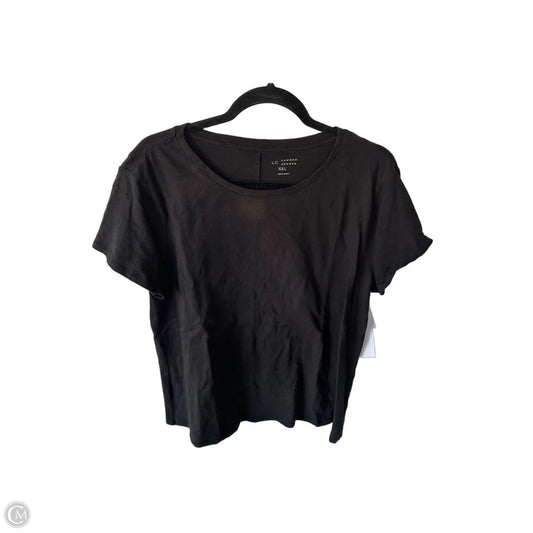 Top Short Sleeve Basic By Lc Lauren Conrad In Black, Size: Xxl