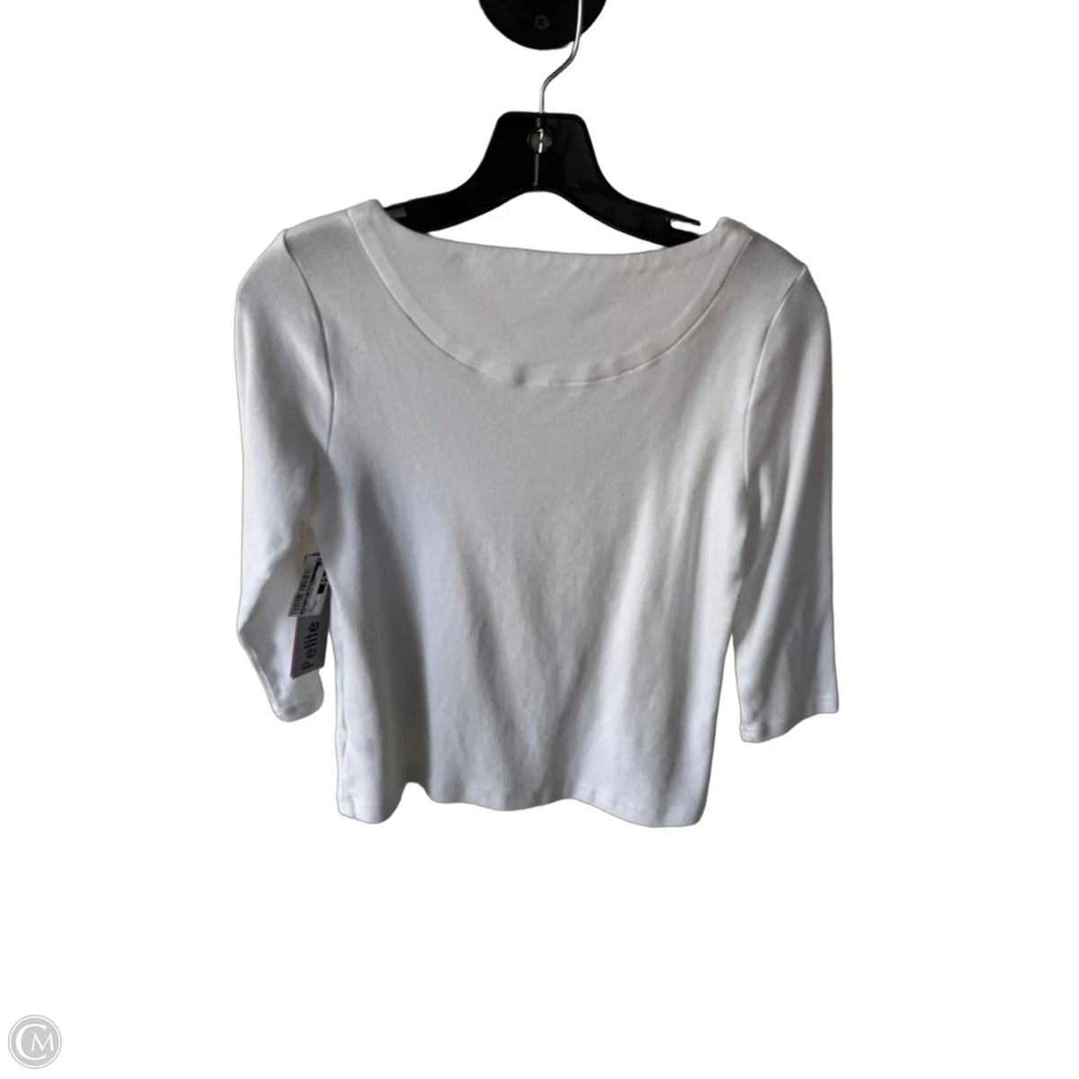 Top 3/4 Sleeve Basic By Croft And Barrow In White, Size: Xsp