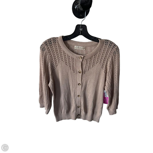 Sweater Cardigan By Clothes Mentor In Tan, Size: S