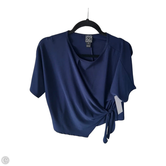 Top Short Sleeve By Clara Sun Woo In Blue, Size: S