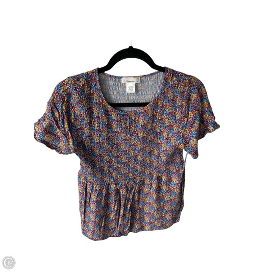 Top Short Sleeve By Urban Romantics In Blue & Purple, Size: M