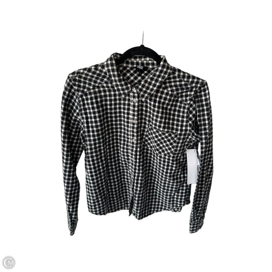 Top Long Sleeve By Paige In Black & White, Size: M