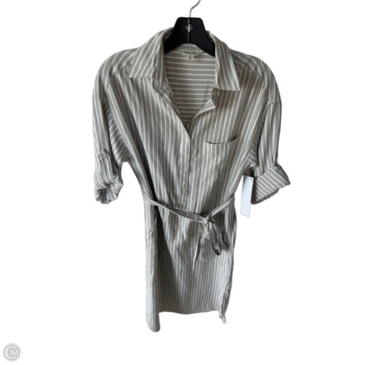 Dress Casual Midi By Max Studio In Tan & White, Size: Xs