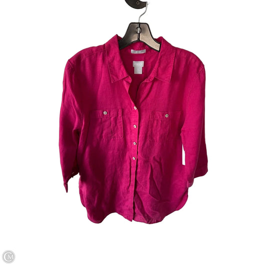 Top Long Sleeve By Chicos In Pink, Size: L