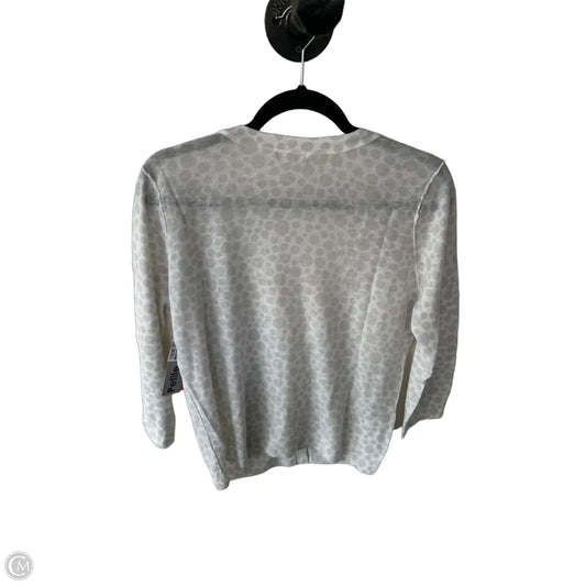 Sweater Cardigan By Caslon In Grey & White, Size: Lp