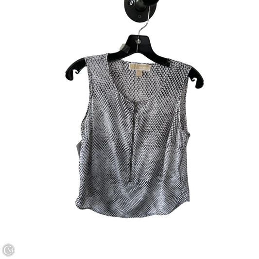 Top Sleeveless By Michael By Michael Kors In Grey & White, Size: M
