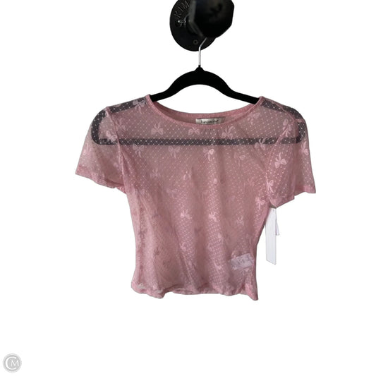 Top Short Sleeve By Francesca’s In Pink, Size: S